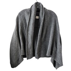 Theory Small Cashmere‎ Blend Gray Silver Heather Wrap Sweater